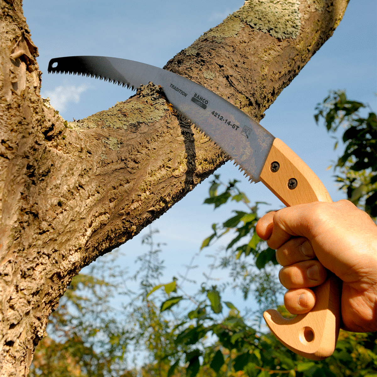 BAHCO - SERRUCHO DE PODA DENTADO CON MANGO DE MADERA | 4212-11-6T