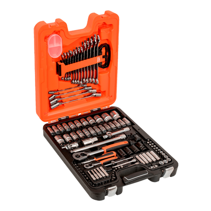 BAHCO - JUEGO DE BOCALLAVES 1/4" Y 1/2" Y LLAVES COMBINADAS 106 PIEZAS | S106
