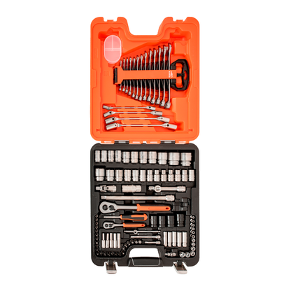 BAHCO - JUEGO DE BOCALLAVES 1/4" Y 1/2" Y LLAVES COMBINADAS 106 PIEZAS | S106