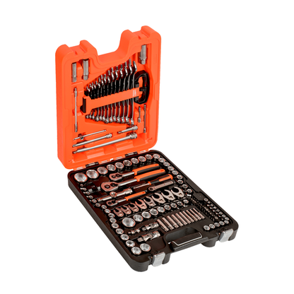 BAHCO - JUEGO DE BOCALLAVES 1/4", 3/8" Y 1/2" Y LLAVES COMBINADAS 138 PIEZAS | S138