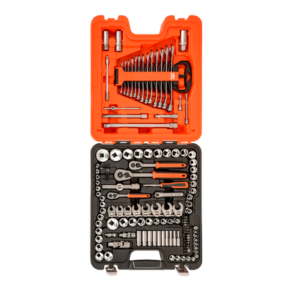 BAHCO - JUEGO DE BOCALLAVES 1/4", 3/8" Y 1/2" Y LLAVES COMBINADAS 138 PIEZAS | S138